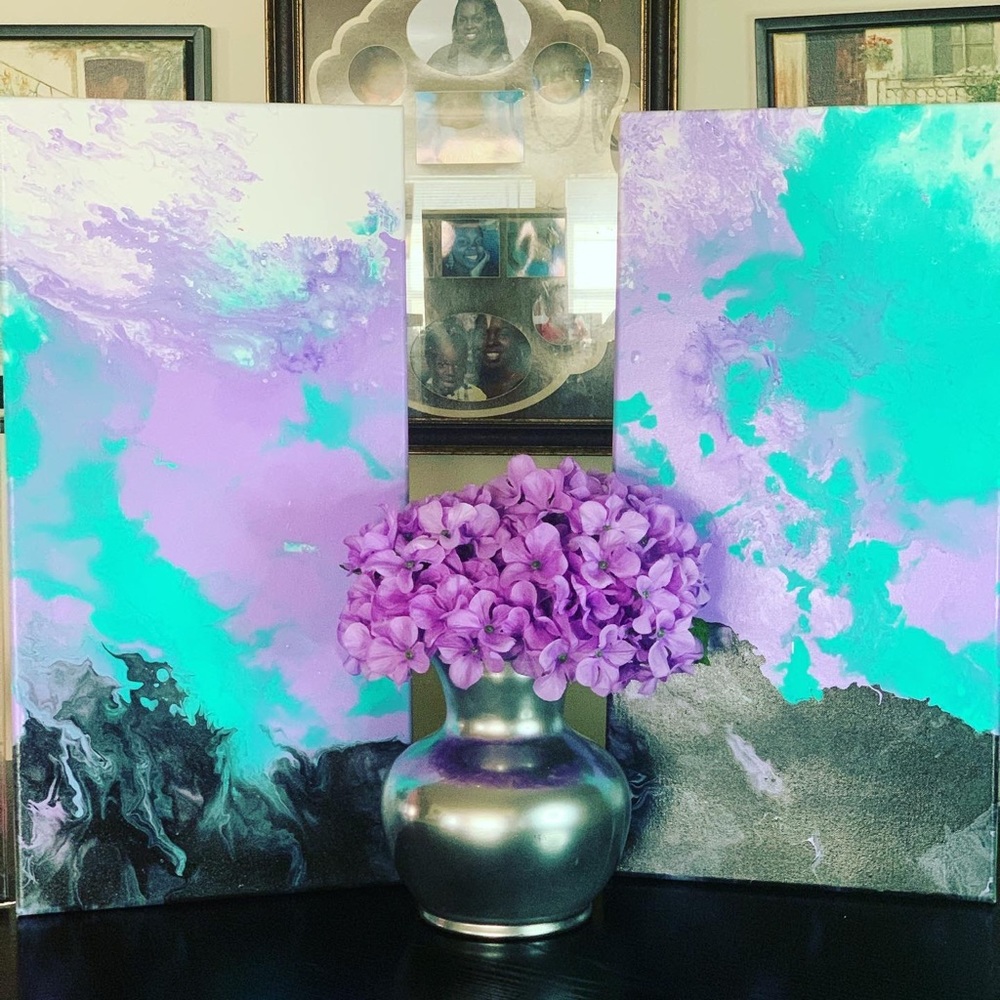 Pour Painting Oceanic Haze